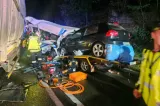 Trafic blocat pe Valea Oltului, după un accident mortal. O autoutilitară a intrat în coliziune cu un TIR. Planul Roșu, activat – FOTO