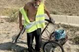 Cu tricicleta pe contrasens pe A1: polițiștii au încetinit traficul de la 76 de kilometri distanță