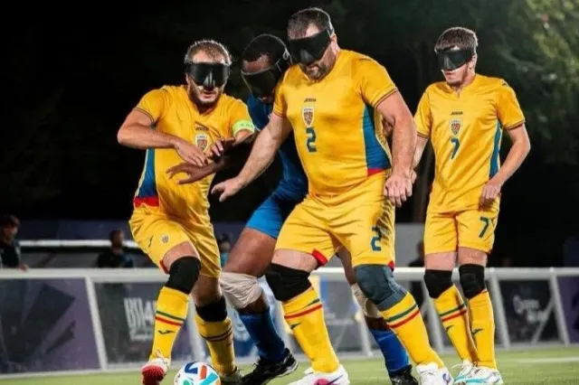 România întâlnește Germania la Campionatul European de fotbal pentru nevăzători